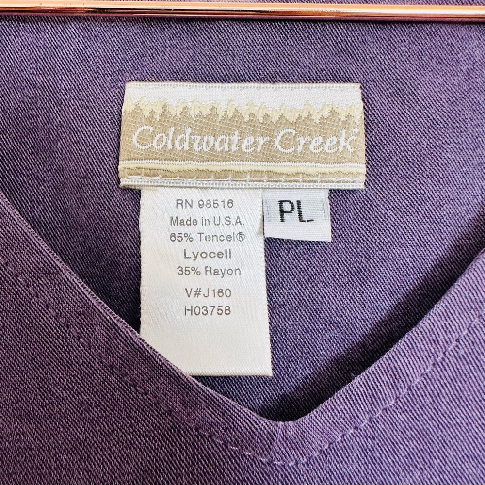 Coldwater Creek Purple Sleeveless Midi Dress - Picture 6 of 6
